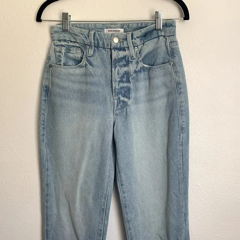 NEW‎ Good American Good Boy Jeans in Blue456
